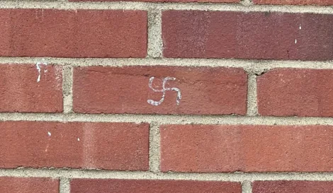 Swastika painted on Temple Shalom prompts police investigation